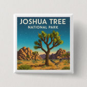 Nationaal park Joshua-boom Vierkante Button 5,1 Cm (Voorkant)