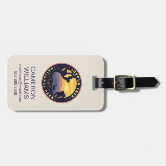 Nationaal park Joshua Tree Bagagelabel (Voorkant horizontaal)