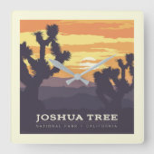 Nationaal park Joshua Tree | Californië Vierkante Klok (Voorkant)