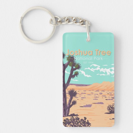 Nationaal park Joshua Tree Double Sided  Sleutelhanger (Voorkant)