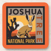 Nationaal park Joshua Tree | Jackrabbit Bier Onderzetter (Voorkant)