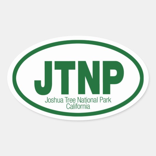 Nationaal park Joshua Tree Ovale Sticker (Voorkant)