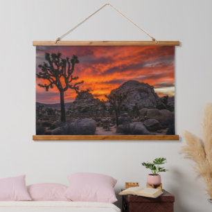 Nationaal park Joshua Tree Red Sunset Hangend Wandkleed