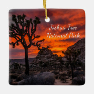 Nationaal park Joshua Tree Red Sunset Keramisch Ornament