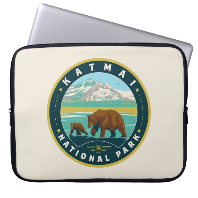 Nationaal park Katmai Laptop Sleeve (Voorkant)