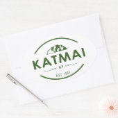 Nationaal park Katmai Ovale Sticker (Envelop)