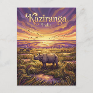 Nationaal park Kaziranga India Briefkaart