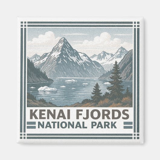 Nationaal park Kenai Fjords Magneet (Voorkant)