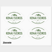 Nationaal park Kenai Fjords Ovale Sticker (Vel)
