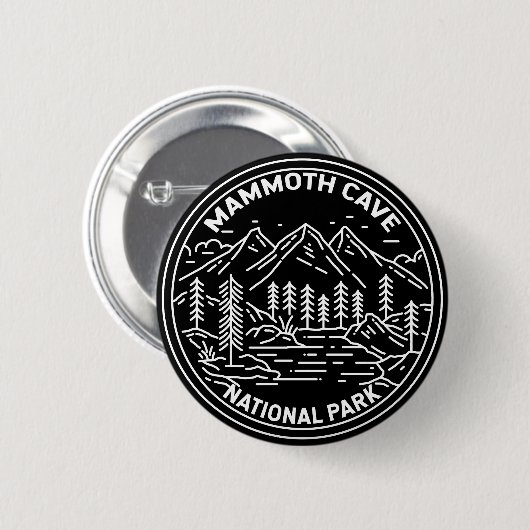 Nationaal park Kentucky Monoline Ronde Button 5,7 Cm (Voorkant /achterkant)