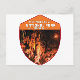 Nationaal park Kentucky, retro van de mammothas C Briefkaart