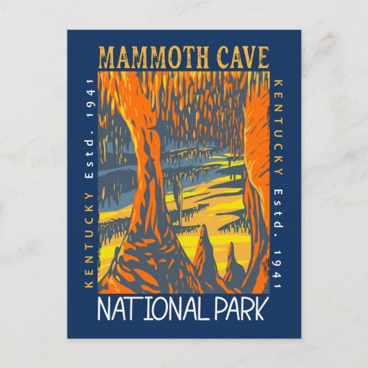Nationaal park Kentucky, verstoord door Mammoth Ca Briefkaart (Voorkant)
