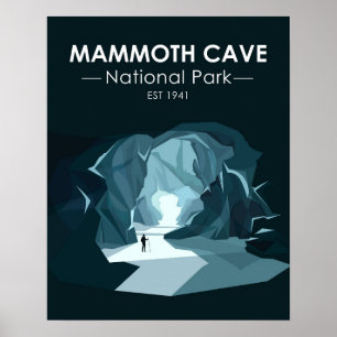 Nationaal park Kentucky, Vintage van de Mammoth Ca Poster