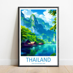 Nationaal park Khao Sok Reisafdrukken Muur Kunst K Poster