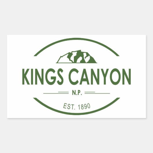 Nationaal Park Kings Canyon Rechthoekige Sticker (Voorkant)