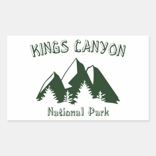 Nationaal Park Kings Canyon Rechthoekige Sticker (Voorkant)