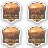 Nationaal park Komodo Island Sticker (Voorkant)