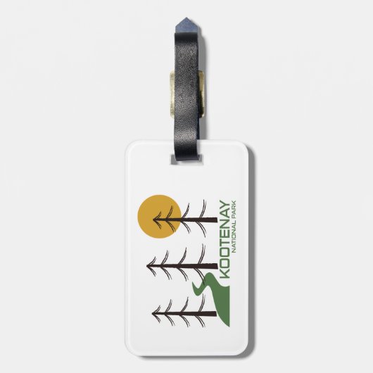 Nationaal Park Kootenay Trail Bagagelabel (Achterkant verticaal)