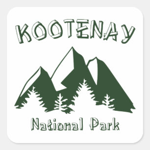 Nationaal park Kootenay Vierkante Sticker
