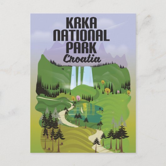 Nationaal Park Krka Kroatië Briefkaart (Voorkant)