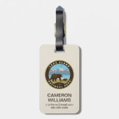 Nationaal Park Lake Clark Bagagelabel (Achterkant verticaal)