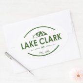 Nationaal Park Lake Clark Ovale Sticker (Envelop)