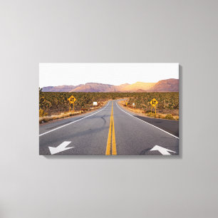 Nationaal Park langs Joshua Tree Canvas Afdruk