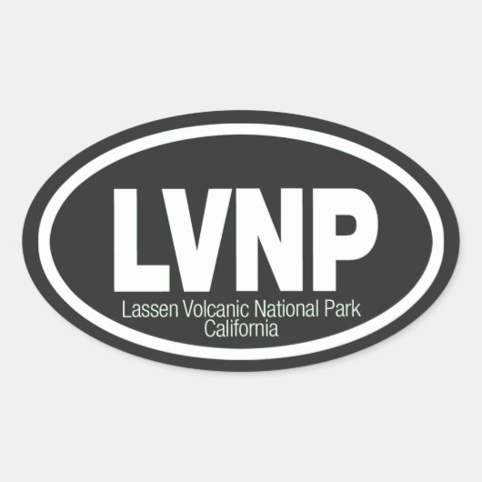 Nationaal park Lassen Volcanic Ovale Sticker (Voorkant)