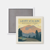 Nationaal park Lassen Volcanic | roadtrip Magneet (Voorkant / Achterkant)