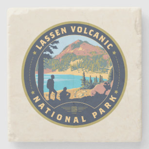 Nationaal park Lassen Volcanic Stenen Onderzetter