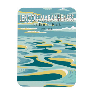 Nationaal park Lencois Maranhenses Vintage Brazili Magneet