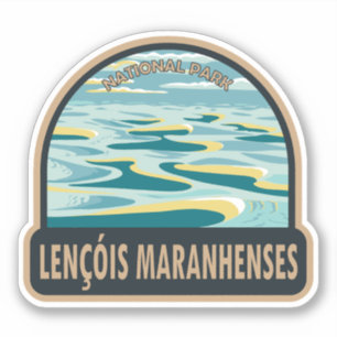 Nationaal park Lencois Maranhenses Vintage Brazili Sticker