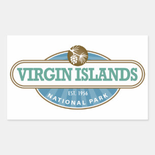 Nationaal Park Maagdeneilanden Rechthoekige Sticker