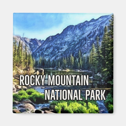 Nationaal park Magnet Rocky Mountain Magneet (Voorkant)