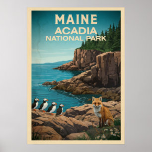 Nationaal park Maine Acadia V02 Poster