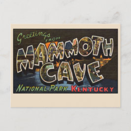 Nationaal park Mammoth Cave, Kentucky Linen Briefkaart