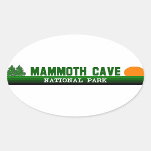 Nationaal park Mammoth Cave Ovale Sticker