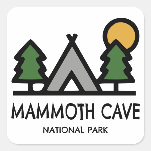 Nationaal park Mammoth Cave Vierkante Sticker (Voorkant)