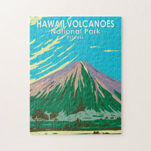 Nationaal park Mauna Loa Vintage Hawaii Volcanoes Legpuzzel