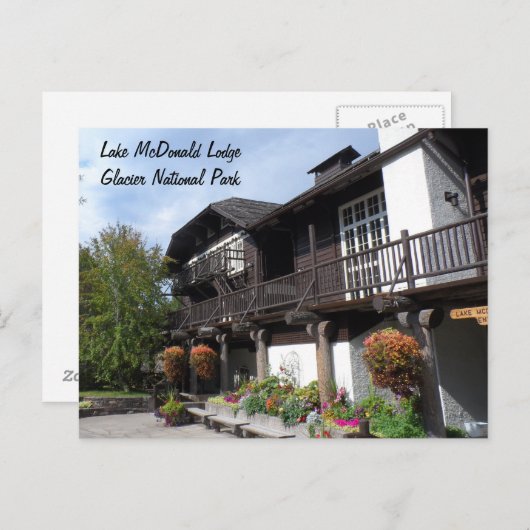 Nationaal park McDonald Lodge-Glacier Briefkaart (Voorkant / Achterkant)