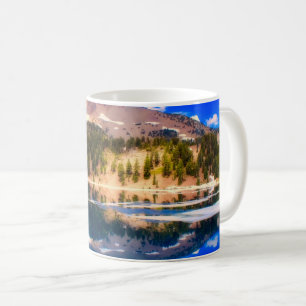 Nationaal park meer Uitzicht Lassen Volcanic Koffiemok