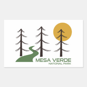 Nationaal Park Mesa Verde Trail Rechthoekige Sticker