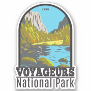 Nationaal park Minnesota Retro Sticker