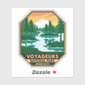 Nationaal Park Minnesota Sunset Embleem Sticker (Vel)