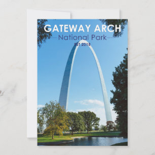 Nationaal park Missouri voor gatewayarch Feestdagenkaart