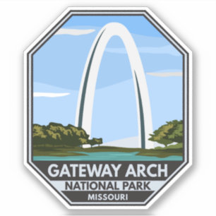 Nationaal park Missouri voor gatewayarch Sticker