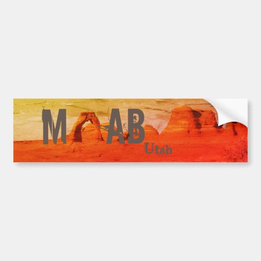 Nationaal park Moab Utah Arches Bumpersticker (Voorkant)