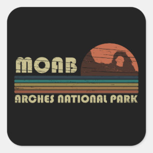 Nationaal park Moab Utah  sunset Arches Vierkante Sticker