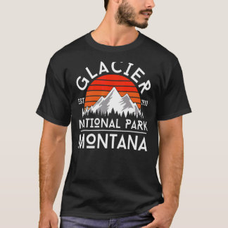 Nationaal Park Montana Hike Outdoors Vintag T-shirt