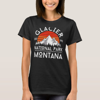 Nationaal Park Montana Hike Outdoors Vintag T-shirt